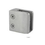 Uchwyt szkła 45x45 mm dla profilu  + blaszka zabezpieczająca   - AISI 316, szlifowany