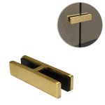 Uchwyt łączący 103x40x25mm, szkło 12- 15mm, AISI 316, ZŁOTY SZLIF 