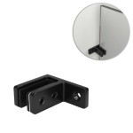 Uchwyt startowy  48x65x34mm, szkło 12-15mm, AISI 316, RAL 9005, czarny MAT