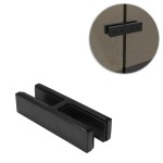 Uchwyt łączący 103x40x25mm, szkło 12- 15mm, AISI 316, RAL 9005 czarny MAT