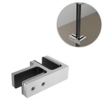 Uchwyt narożny 88x55x40mm szkło 16,76 - 21,52mm, AISI 316, SZLIF