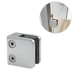 Uchwyt szkła 45x45 mm dla profilu- AISI 304, polerowany