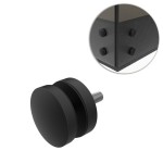 Uchwyt punktowy szkła, rotula, dla szkła 8-21,52 mm, AISI 304, Ø50/8mm, otwór Ø10,5, czarny, RAL 9005 MAT