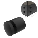 Uchwyt punktowy szkła, rotula, dla szkła 8-21,52 mm, AISI 304, Ø50/40mm M10, czarny, RAL 9005 MAT 