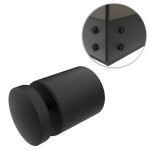 Uchwyt punktowy szkła, rotula, dla szkła 8-21,52 mm, AISI 304, Ø50/50mm M10, czarny, RAL 9005 MAT