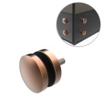 Uchwyt punktowy szkła, rotula, dla szkła 8-21,52 mm, AISI 304, Ø50/8mm, otwór Ø10,5, MIEDZIANY SZLIF