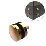 Uchwyt punktowy szkła, rotula, dla szkła 8-21,52 mm, AISI 304, Ø50/8mm, otwór Ø10,5, ZŁOTY POLER