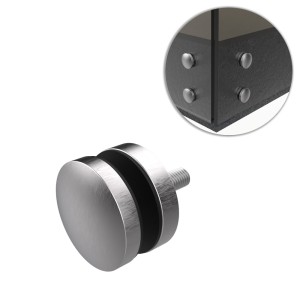 Uchwyt punktowy szkła, rotula, dla szkła 6-17,52 mm, AISI 304, Ø40/4mm M8, SZLIF