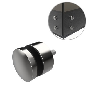 Uchwyt punktowy szkła, rotula, dla szkła 8-21,52 mm, AISI 304, Ø50/20mm, M10,  POLER