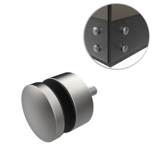 Uchwyt punktowy szkła, rotula, dla szkła 8-21,52 mm, AISI 304, Ø50/25mm, M10, SZLIF