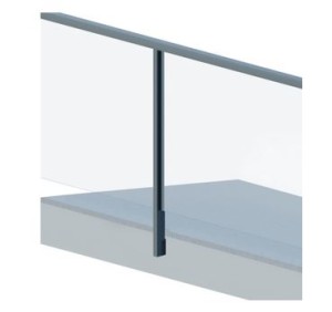  Slot z mocowaniem bocznym 55x50mm ŚRODKOWY z poręczą, ALUMINIUM SUROWY 